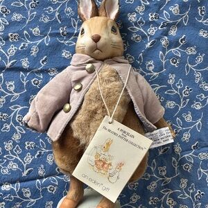 Beatrix Potter porcelain and plush Peter Rabbit